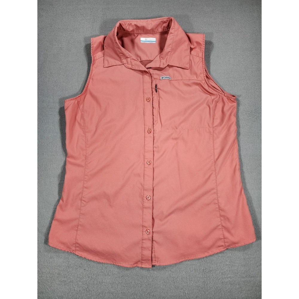 Columbia Kestrel Trail Salmon Sleeveless Utility Shirt Vest Large Gorpcore Hike